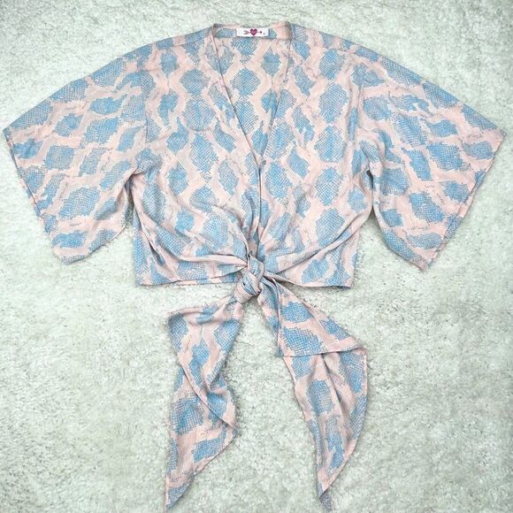 Buddy Love Muse Tie Front Top Cotton Candy - Picture 3 of 11